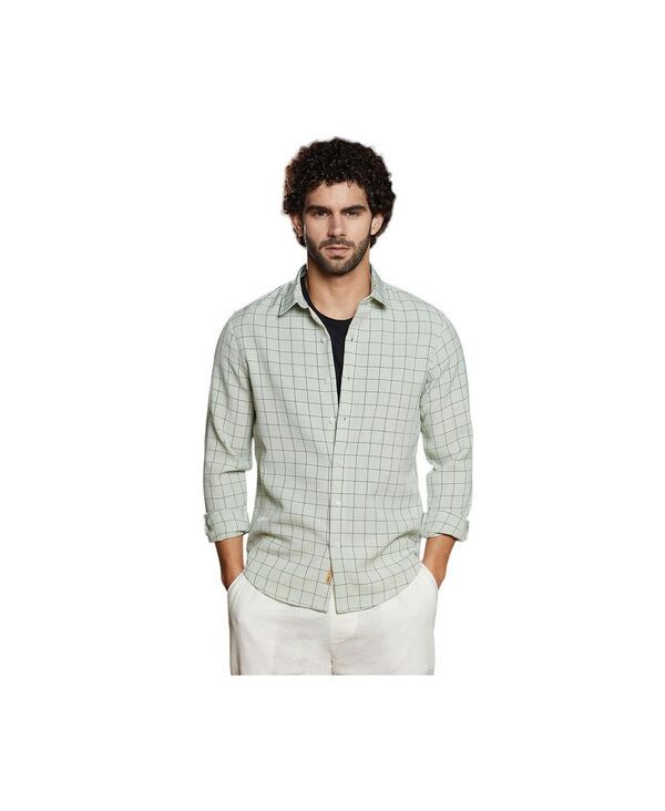 キャンパスストラ メンズ トップス シャツ Campusutra Mens Ivory White Graph Check Shirt White ホワイト