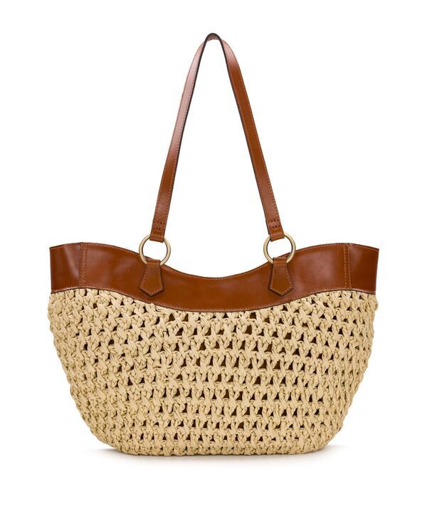 パトリシアナシュ レディース バッグ Patricia Nash Meudon Large Woven Straw Tote Handbag NaturalTan タン