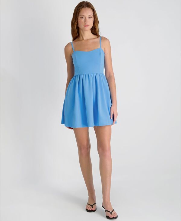 フレンチコネクション レディース トップス ワンピース ミニ French Connection Womensweetheart Neck Mini Dress Poolside Blue ブルー