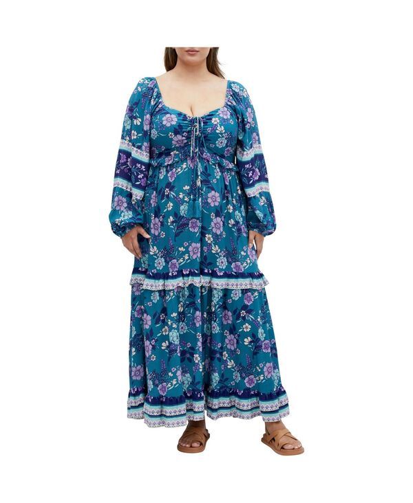 シティーシック レディース トップス ワンピース プラスサイズ CITY CHIC Womens Plusize Jayla Border Dress Blue border ブルー 27,548円