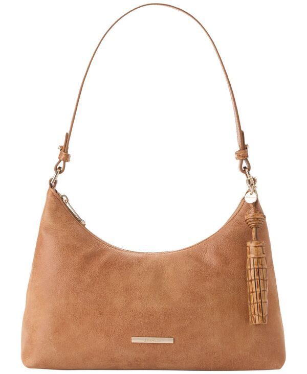 ブランミン レディース バッグ レザー Brahmin Olivia Medium Soft Leather Slim Shoulder Bag Tan Adrift タン