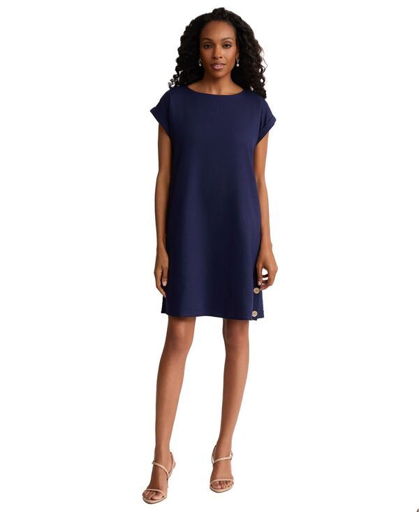 ジョーンズニューヨーク レディース トップス ワンピース クルーネック リネン Jones New York Womens Crewneck LinenBlend KneeLength Dress P
