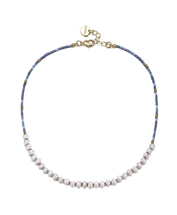 ジジガール レディース アクセサリー ネックレス・チョーカー・ペンダントトップ Tシャツ GiGiGirl 14k Yellow Gold Plated Light Blue Mineral Bead
