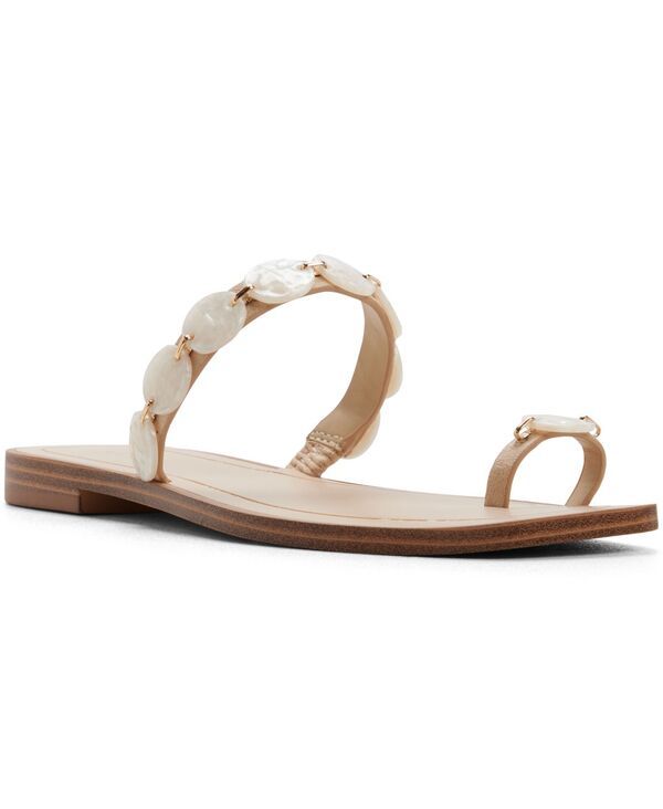 アルド レディース シューズ スリッポン・ローファー サンダル ALDO Womens Crystiana SlipOn Flat Sandalsand Shell Multi サンド