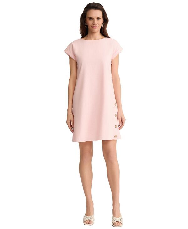 ジョーンズニューヨーク レディース トップス ワンピース クルーネック リネン Jones New York Womens Crewneck LinenBlend KneeLength Dress P