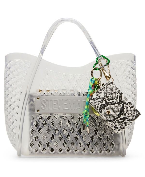 スティーブ マデン レディース バッグ Steve Madden Bjuicyy Medium Tote Handbag Clear