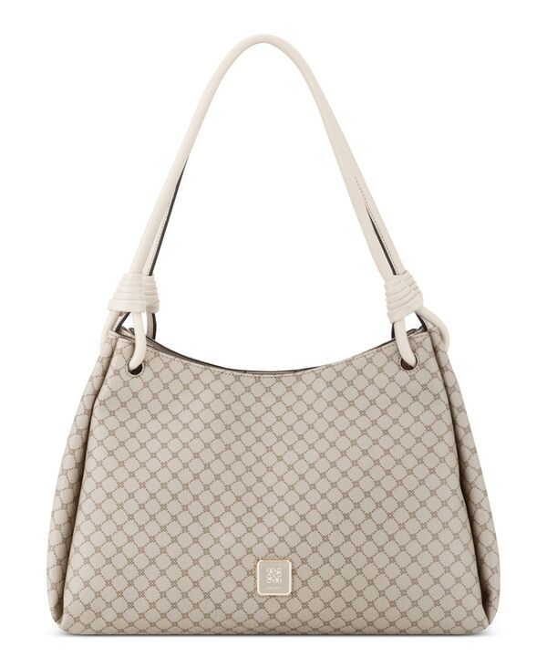 ナインウェスト レディース バッグ Nine West Womens Dorsey Triple Compartment Shoulder Bag Mushroom Logo Milk