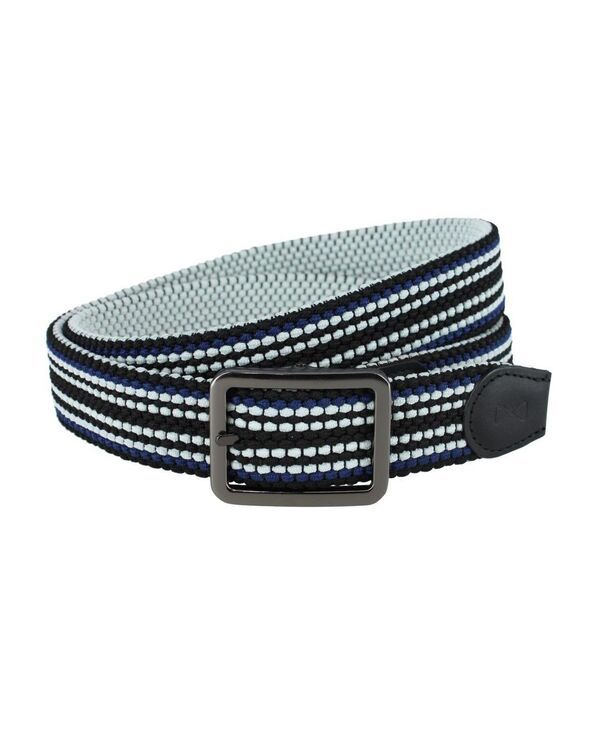 トラファルガー メンズ アクセサリー ベルト Trafalgar Mens Alejandro Stripes and Reversible Braided Casual Golf Belt Blac