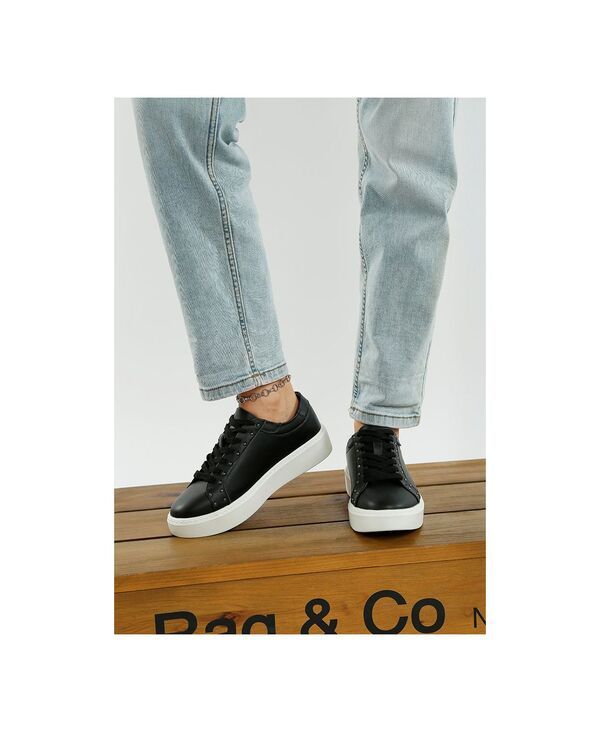 ラグアンドコー レディース シューズ スニーカー Rag Co Rag and Co Womenstrider Studs Embellished Chunky Sneakers Black ブラック