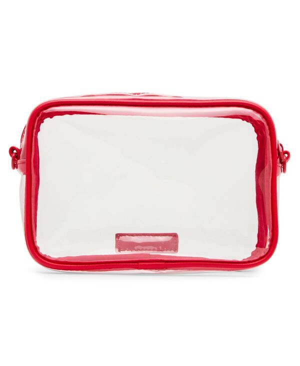 マッデンガール レディース バッグ Madden Girl Ryann Clear Vinyl Small Camera Crossbody Bag Red レッド
