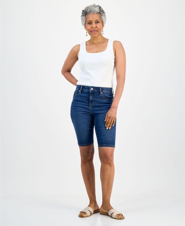 スタイルアンドコー レディース ボトムス ハーフパンツ・ショーツ プチ ショートパンツ Style Co Petite MidRise Bermuda Shorts Diamond Wash
