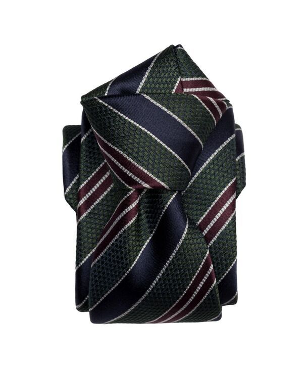 エリザベッタ メンズ アクセサリー ネクタイ シルク Elizabetta Vesuvio Silk Jacquard Tie for MenBrand Green and navy ネイビー
