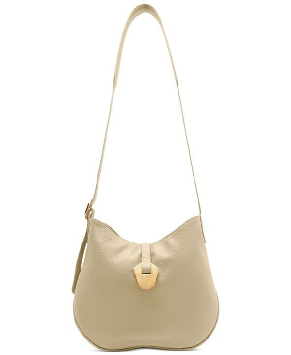 アレッツォ レディース バッグ レザー Arezzo Sabrina Smalleather Snap Button Crossbody Handbag Panacota