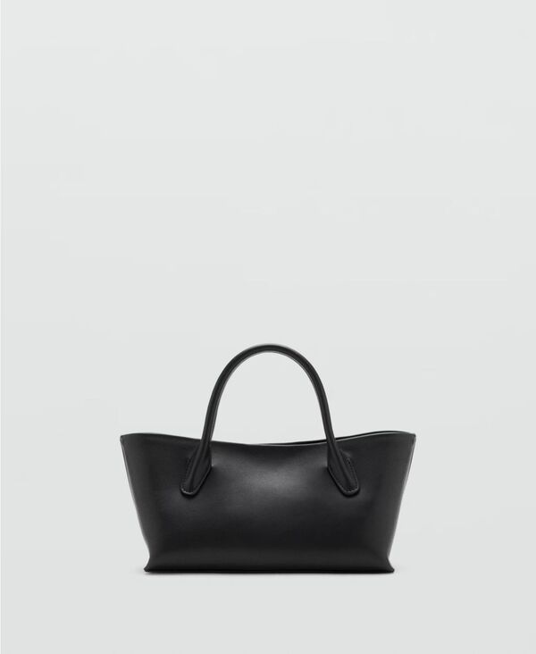 マンゴ レディース バッグ レザー MANGO Womenstarring Hailey Bieber Leather Handbag Black ブラック