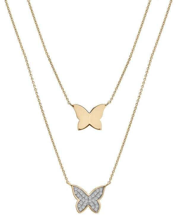 ラップド レディース アクセサリー ネックレス・チョーカー・ペンダントトップ レース Wrappediamond Pav Polished Butterfly Laye red Pendant Nec