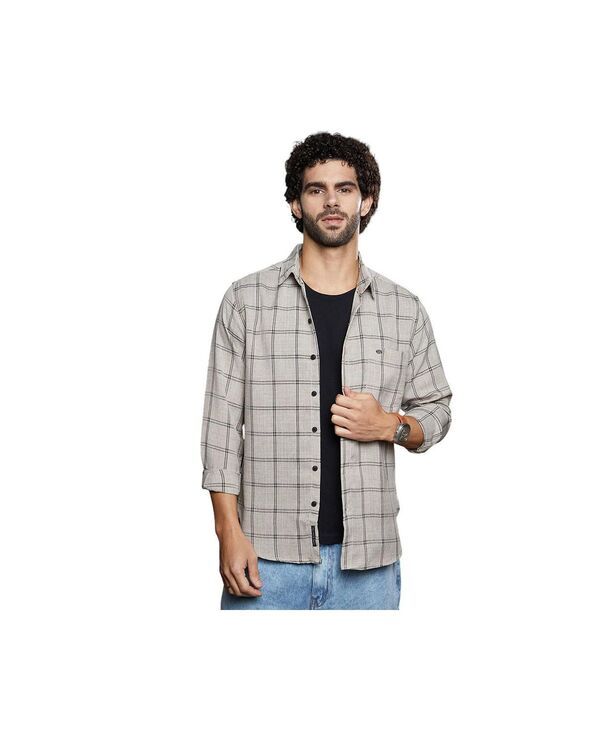 キャンパスストラ メンズ トップス シャツ Campusutra Mens Coin Grey BiGraphCheck Shirt Grey グレー