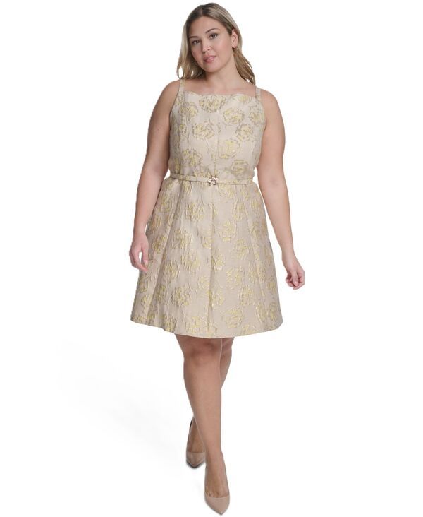 ヴィンスカムート レディース トップス ワンピース プラスサイズ ノースリーブ Vince Camuto Plusize Brocade Square Neck Sleeveless Dress Bc