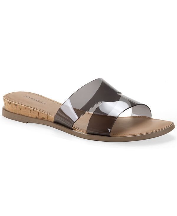 スタイルアンドコー レディース シューズ サンダル Style Co Womens Emmaa Vinyl Two Band Flat Sandals Black Beauty ブラック