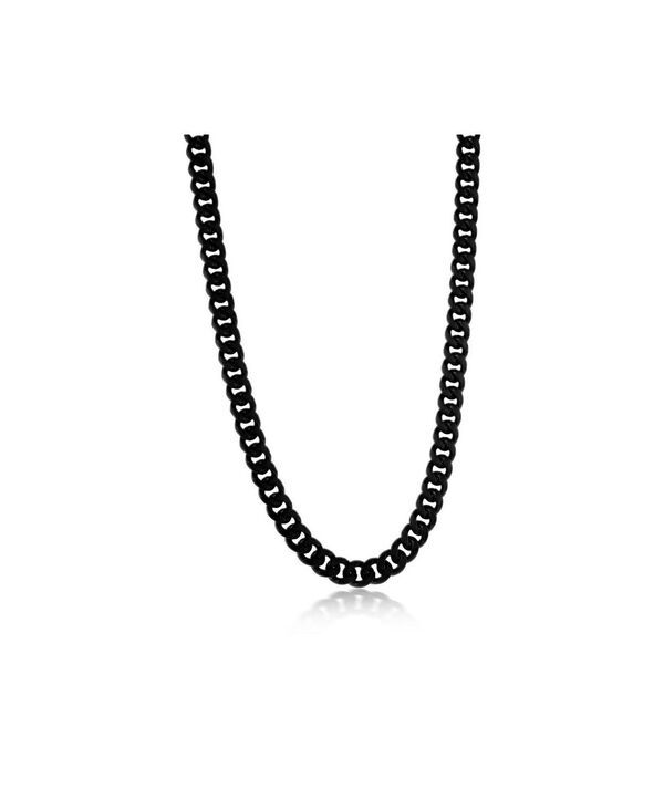 メタロ レディース アクセサリー ネックレス・チョーカー・ペンダントトップ Tシャツ レース Metallo Stainlessteel Matte Black IPlated 8mmiami Cub