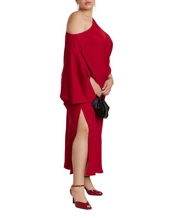エロクイ レディース トップス ワンピース ドレープラスサイズ マキシ ELOQUII Womens Plusizexaggerated Sleeve Draped Maxi Dressavvy re
