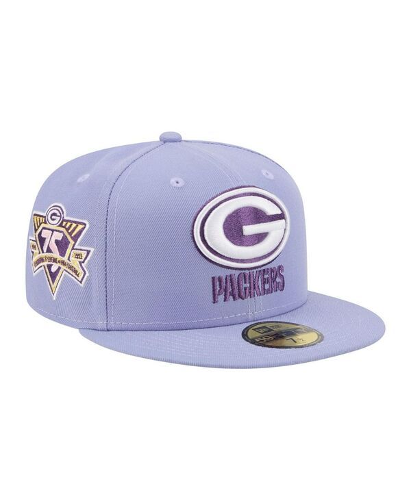 ニューエラ メンズ アクセサリー 帽子 New Era Mens Light Purple Green Bay Packers Lavender Bloom 59FIFTY Fitted Hat Li