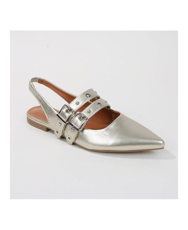 バーネス レディース シューズ パンプス BERNESS Fabiola Slingback Flats Gold ゴールド