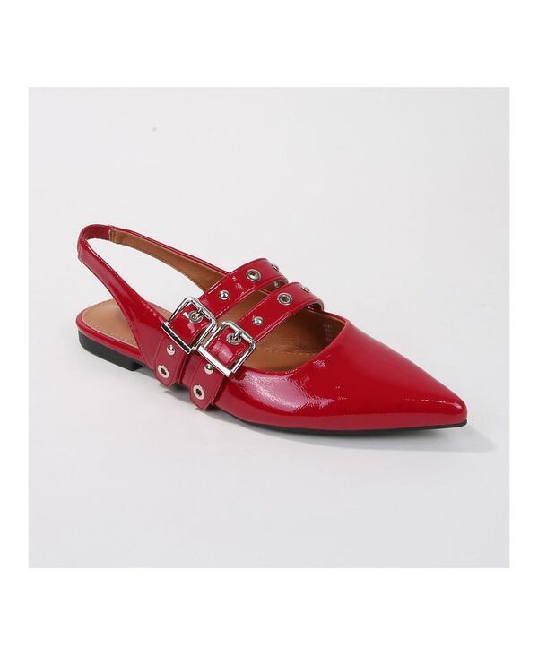 バーネス レディース シューズ パンプス BERNESS Fabiola Slingback Flats Red レッド