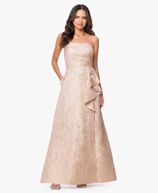 エスケープ レディース トップス ワンピース プチ ストラップレス ノースリーブ XSCAPEtite Sleevelesstrapless Gown Champagne Gold ゴールド