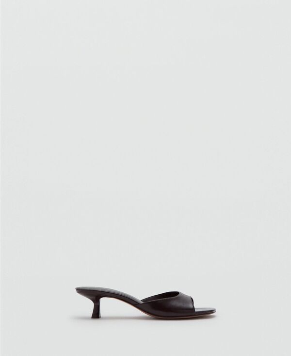 マンゴ レディース シューズ サンダル ヒール MANGO Womens Kitten Heel Sandals Chocolate チョコレート