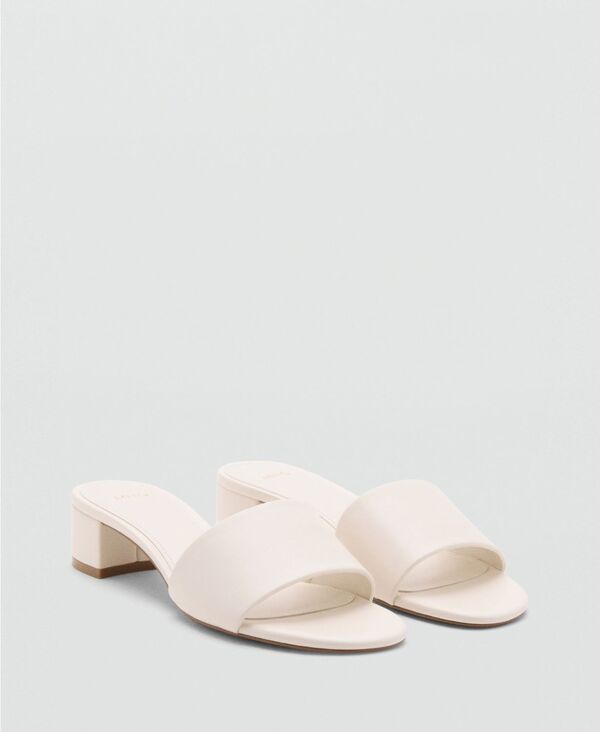 マンゴ レディース シューズ サンダル ヒール MANGO Womenstrap BlockHeel Sandals Ecru エクリュ