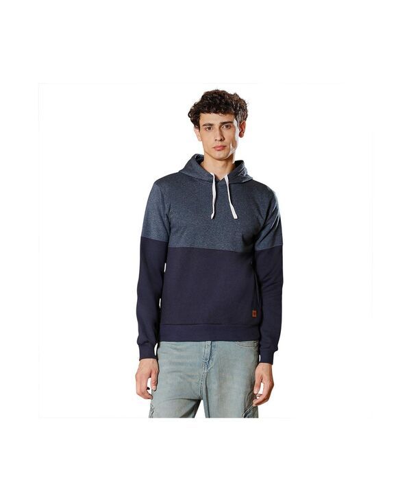 キャンパスストラ メンズ アウター パーカー・スウェット Campusutra Mens Prussian Blue Block Pullover Hoodie Blue ブルー