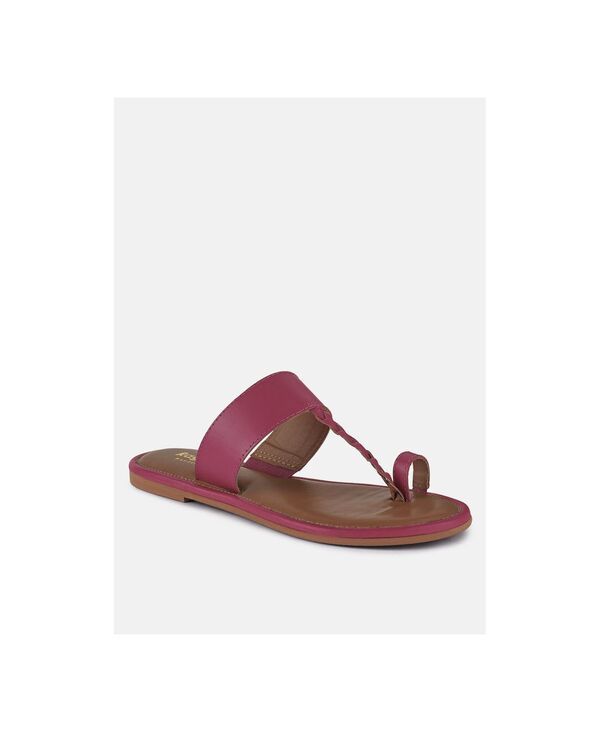 ラグアンドコー レディース シューズ パンプス Rag Co HARRIS Womens Toe Ring Braided Slip On flats Pink ピンク