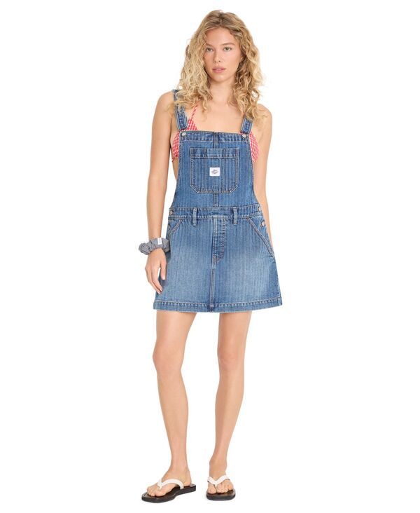 グッドアメリカン レディース トップス ワンピース コットン Good American Womens Cotton Dungaree Dress Indigo インディゴ