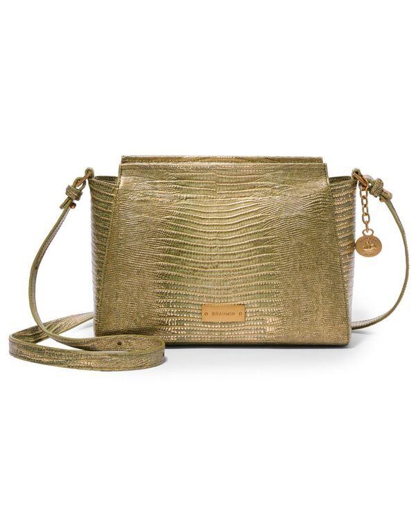 ブランミン レディース バッグ レザー Brahmin Hillary Bachata Medium Leather Crossbody Handbag Olive オリーブ