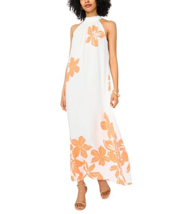ヴィンスカムート レディース トップス ワンピース マキシ ホルター Vince Camuto Womens Halter HighNeck Maxi Dress Tangerine タンジェリン