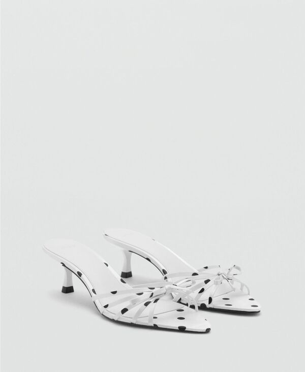 マンゴ レディース シューズ サンダル ドット MANGO Womens PolkaDot Strap Sandals White ホワイト