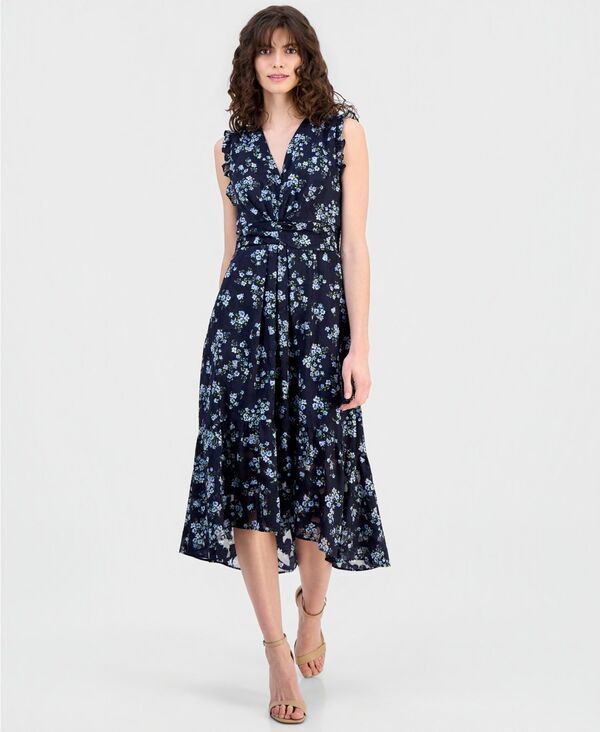 アンクライン レディース トップス ワンピース フラワー柄 プリント ミディ ノースリーブ フラワー Anne Klein Womens Floral Print Sleeveless Midi Dr