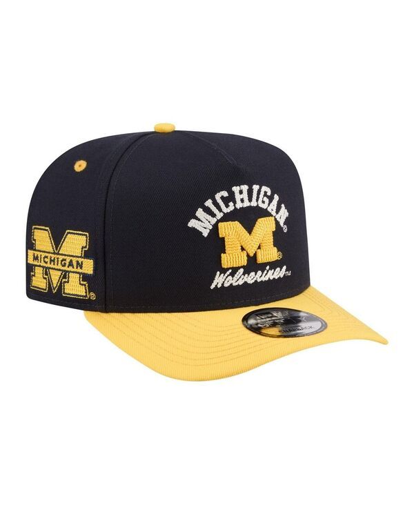 ニューエラ メンズ アクセサリー 帽子 New Era Mens NavyMaize Michigan Wolverines TwoTone Arched 9FIFTY Snapback Hat Na
