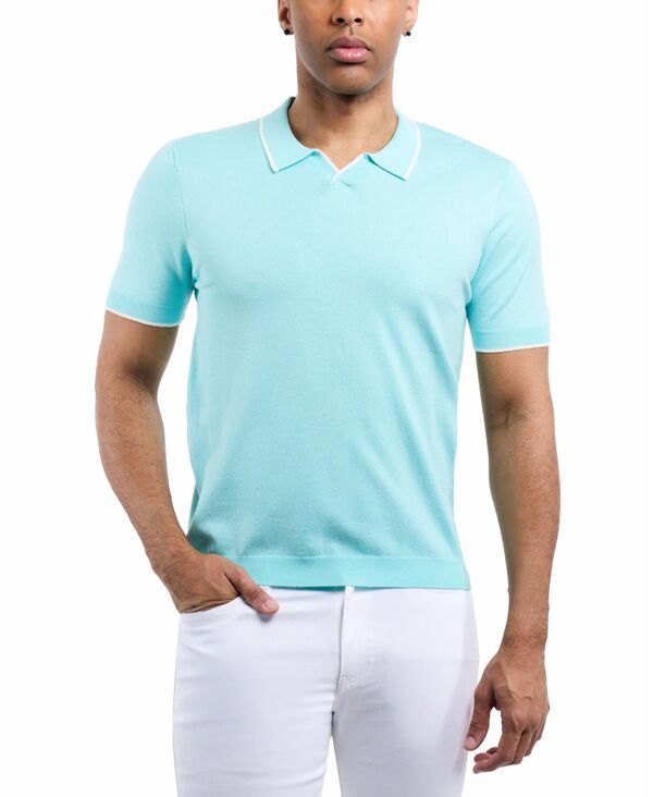 エックスレイ メンズ アウター ニット・セーター ポロシャツ XRAY Mens Johnny Collar Sweater Polo Aqua アクア