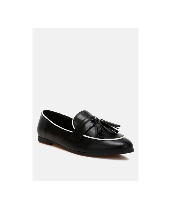 ラグアンドコー レディース シューズ スリッポン・ローファー Rag Co Rag and Co Womens Mythos Dual Tone Tasseloafers Black ブラック