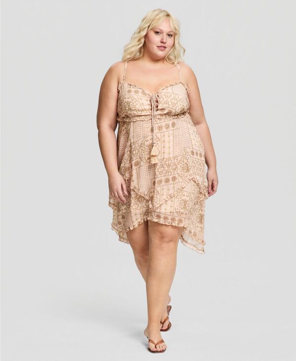 アンドノウディス レディース トップス ワンピース プリント ノースリーブ And Now This Womens BandanaPrint Sleeveless Dress Buttercupatc