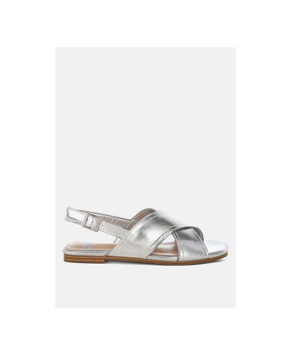 ラグアンドコー レディース シューズ パンプス トール レザー Rag Co Rag and Co Womens Kanon Metallic Pleather CrissCross Flat sil 15,106円