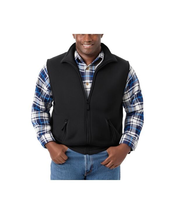 キングサイズ メンズ トップス ベスト プラスサイズ トール フリース KingSize Big Tall Explorer Plush Fleece Zip Vest Black ブラック