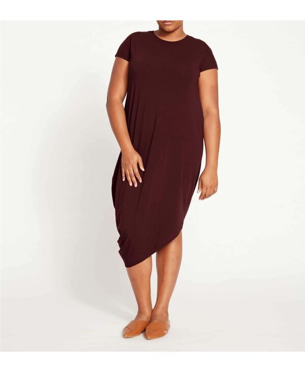 ユニバーサル スタンダード レディース トップス ワンピース プラスサイズ Universal Standard Plusize Iconic Geneva Dress Black cherry ブラ