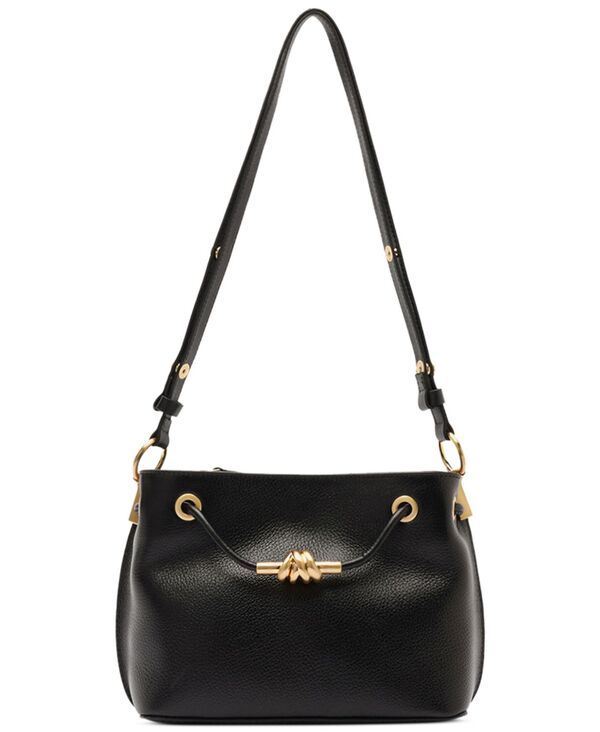 アレッツォ レディース バッグ Arezzo Daphne Small GoldTone Knot and Eyelets Crossbody Handbag Black ブラック