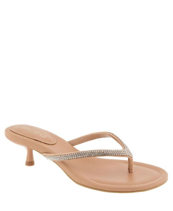 ビーシビージー レディース シューズ サンダル ヒール BCBG Womens Iefan Heeled Sandal Tan rhinestones タン