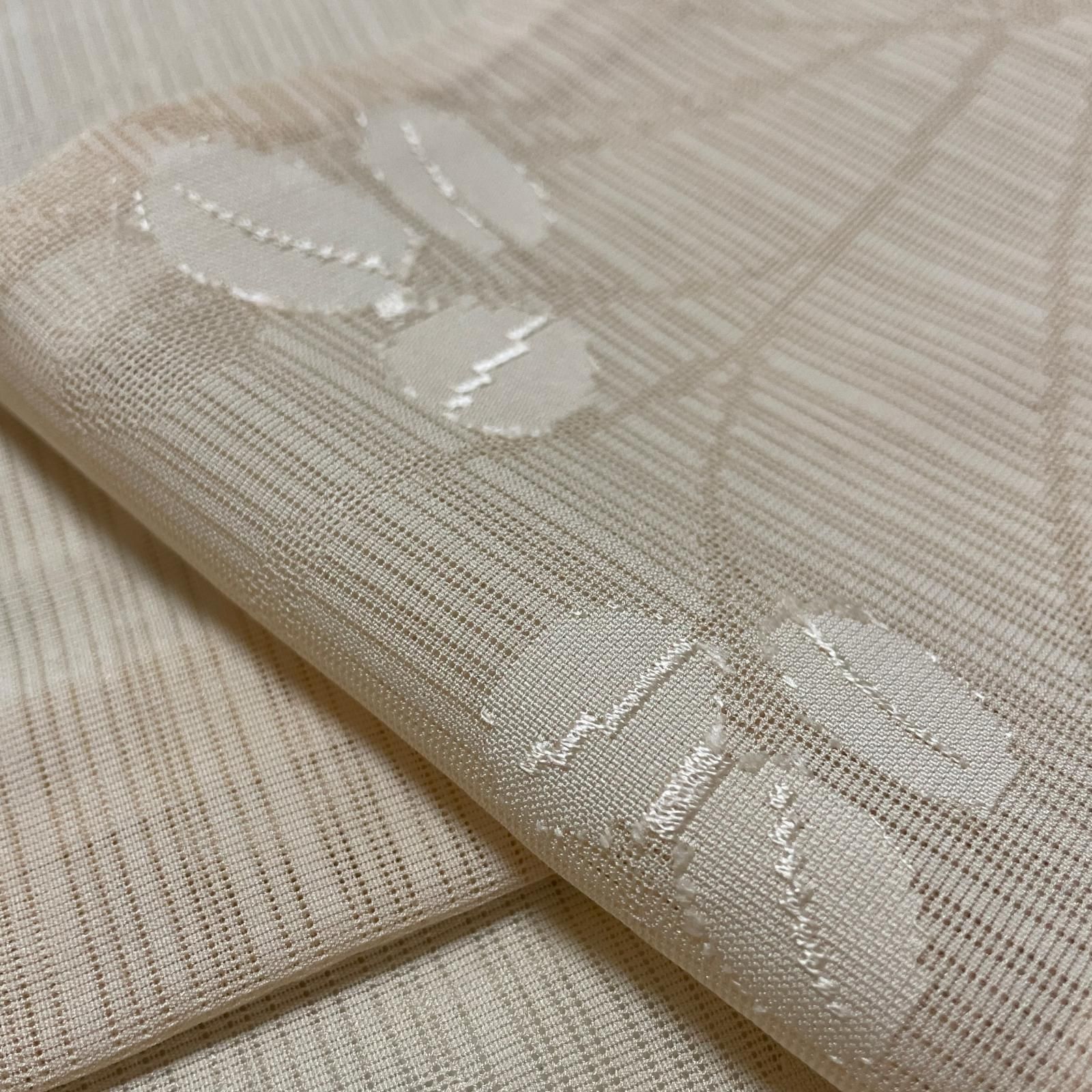 夏着物 絽織 上品 枝花模様 いちくらガード 着物 正絹 X-3961