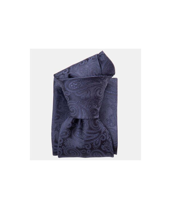 エリザベッタ メンズ アクセサリー ネクタイ シルク Elizabetta Soave Silk Jacquard Tie for Men Midnight blue ブルー