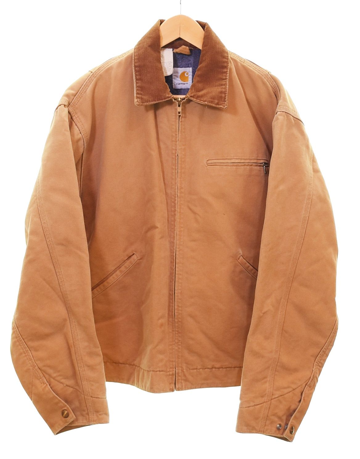 カーハート Carhartt 80s Duck Detroit Jacket ダック デトロイト ジャケット ワーク ジャケット 裏 ブランケット ジャケット ベージュ 103MT-4829