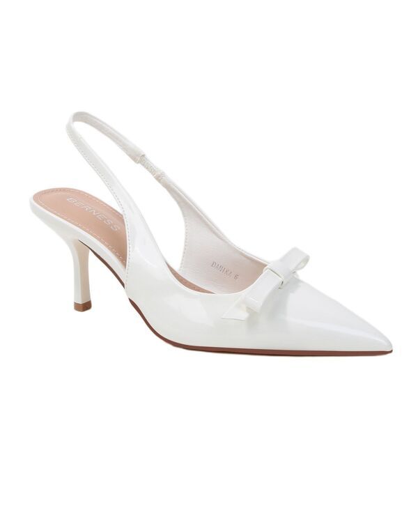 バーネス レディース シューズ パンプス BERNESS Womens Danika Slingback Pumps White ホワイト